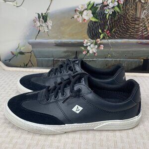 Sperry Top-Sider Womens Size 8 Black & White Memory Foam Casual Sneakers